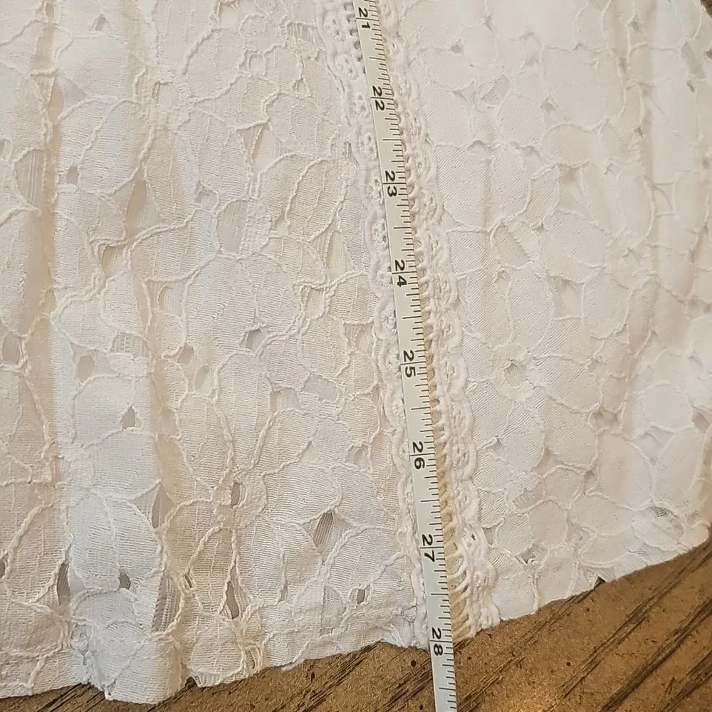 Knit works White Eyelet Dress Size 8 Girls